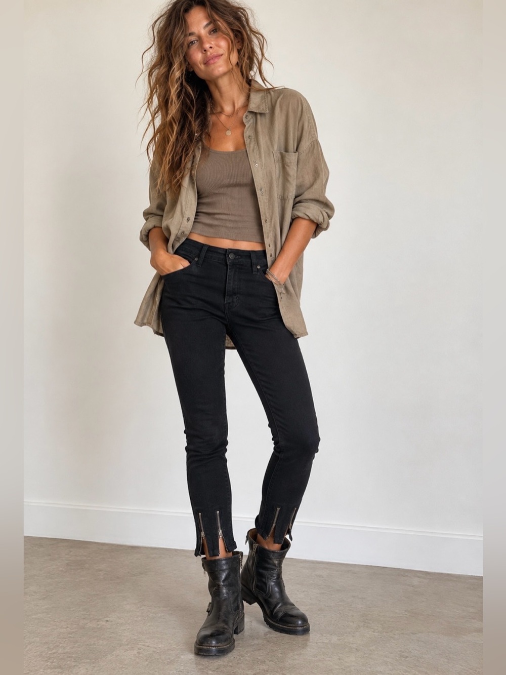 NWT William Rast Sculpted High Rise Zip Ankle Skinny Jeans